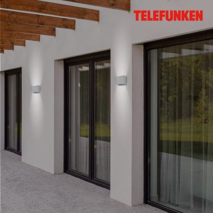 Telefunken 303404TF - LED επιτοίχιο φωτιστικό εξωτερικού χώρου LED/7W/230V IP44 ασημένιο