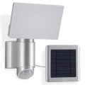 Telefunken 304704TF - LED Solar wall προβολέας με αισθητήρα LED/6W/3,7V IP44 ασήμι