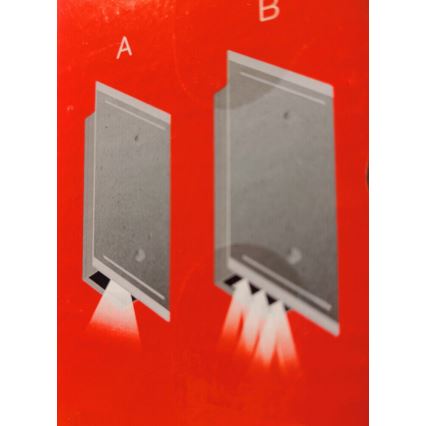Telefunken 307704TF - Επιτοίχιο φωτιστικό εξωτερικού χώρου LED 2xLED/3W/230V IP44 ασήμι