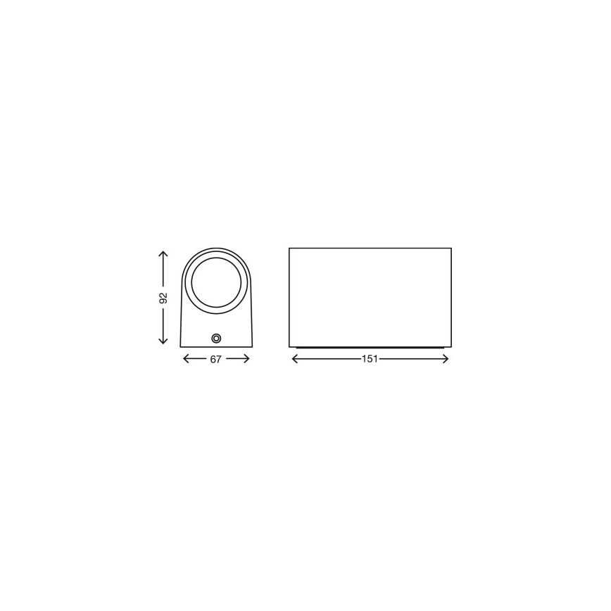 Telefunken 308006TF - Επιτοίχιο φωτιστικό εξωτερικού χώρου LED 2xGU10/5W/230V IP44