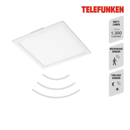 Telefunken 308606TF - Πάνελ πλαφονιέρα LED με αισθητήρα LED/13W/230V