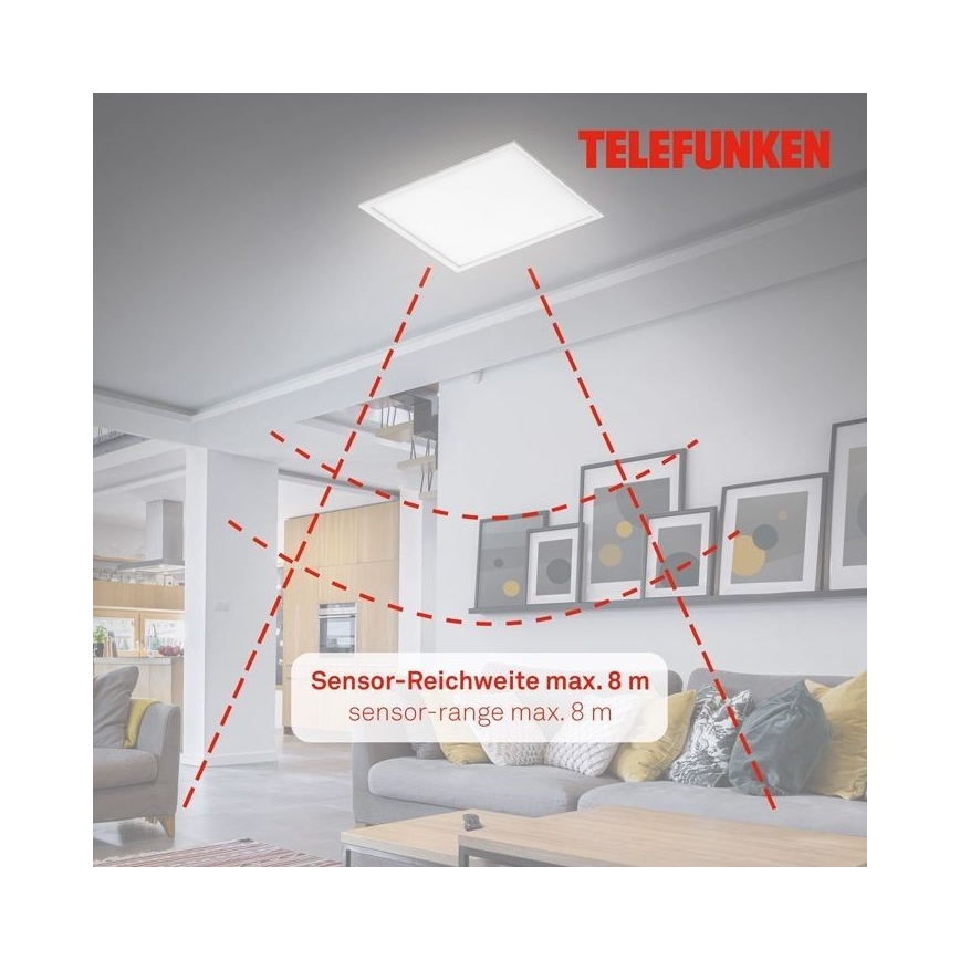 Telefunken 308806TF - Πάνελ πλαφονιέρα LED με αισθητήρα LED/25W/230V 4000K