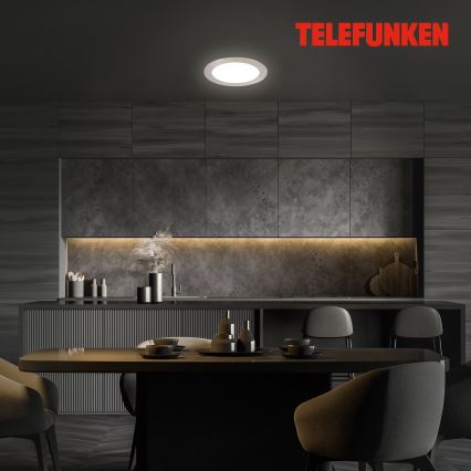 Telefunken 309402TF - LED RGBW Χωνευτό φωτιστικό οροφής μπάνιου dimmimg LED/12W/230V 2700-6500K IP23 Wi-Fi Tuya
