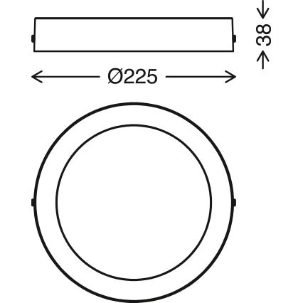 Telefunken 309506TF - Ρυθμιζόμενο οροφής φωτιστικό LED RGBW LED/18W/230V 2700-6500K Wi-Fi Tuya