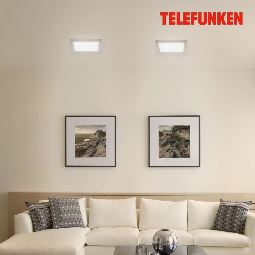 Telefunken 309602TF - LED RGBW Dimmable φωτιστικό οροφής LED/18W/230V 2700-6500K Wi-Fi Tuya