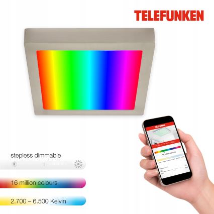 Telefunken 309602TF - LED RGBW Dimmable φωτιστικό οροφής LED/18W/230V 2700-6500K Wi-Fi Tuya