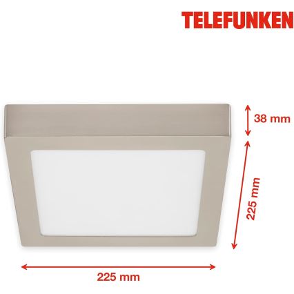Telefunken 309602TF - LED RGBW Dimmable φωτιστικό οροφής LED/18W/230V 2700-6500K Wi-Fi Tuya