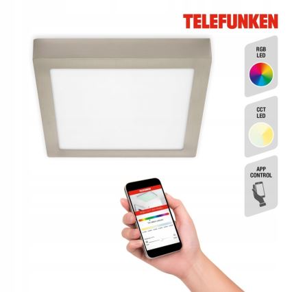 Telefunken 309602TF - LED RGBW Dimmable φωτιστικό οροφής LED/18W/230V 2700-6500K Wi-Fi Tuya