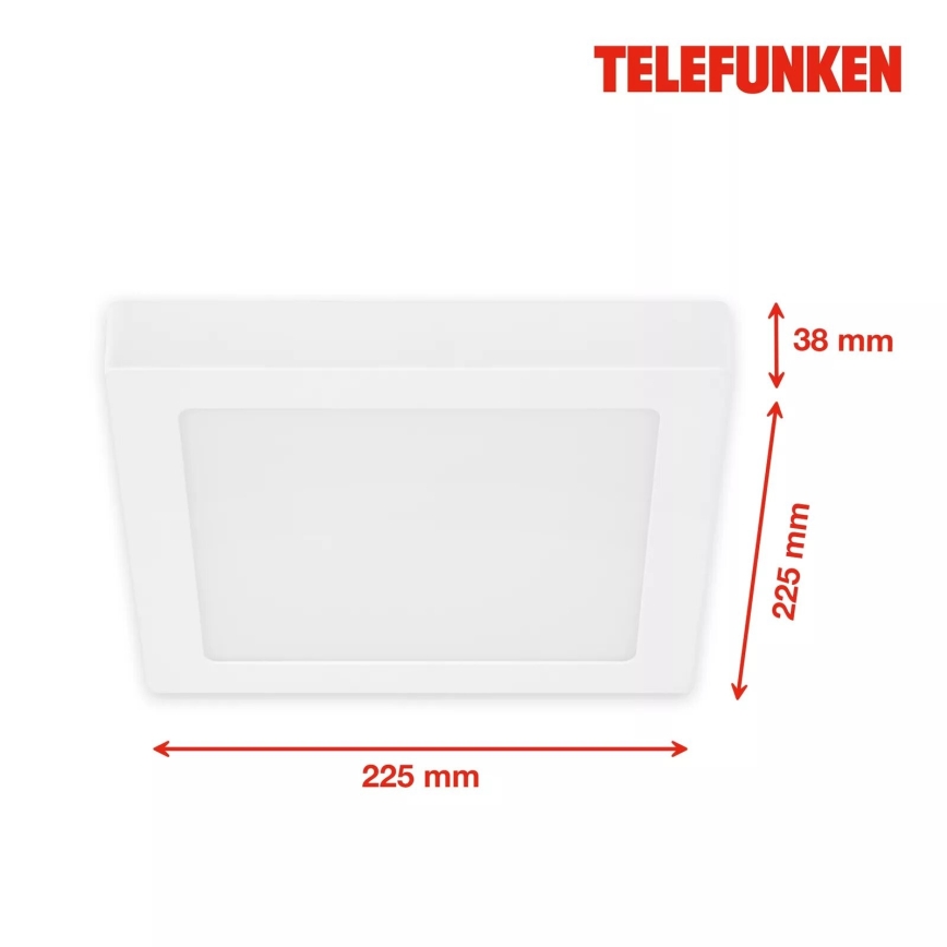 Telefunken 309706TF - LED RGB dimmable φωτιστικό οροφής LED/23W/230V 2700-6500K Wi-Fi Tuya λευκό
