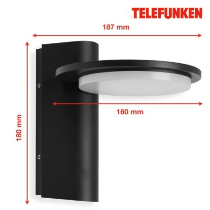 Telefunken 312405TF - Επιτοίχιο φωτιστικό εξωτερικού χώρου LED LED/10W/230V IP44