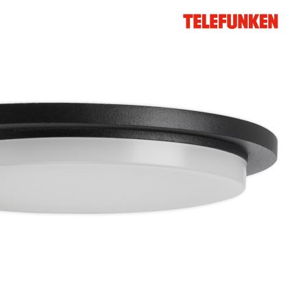 Telefunken 312505TF-LED Φωτιστικό τοίχου εξωτερικού χώρου με αισθητήρα LED/10W/230V IP44 μαύρο