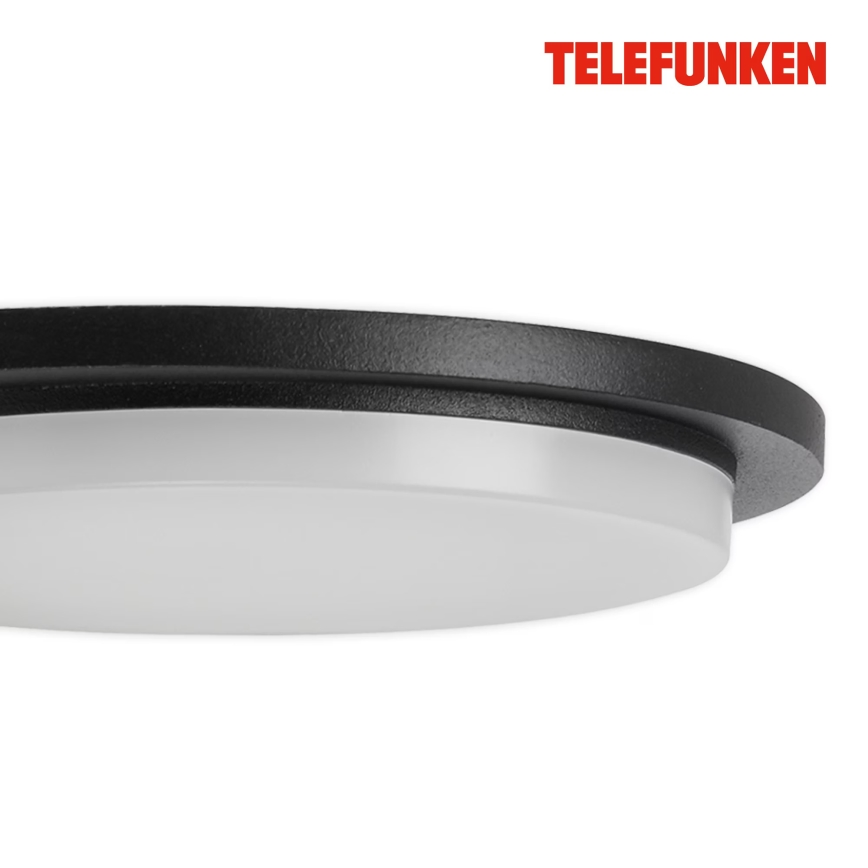 Telefunken 312505TF-LED Φωτιστικό τοίχου εξωτερικού χώρου με αισθητήρα LED/10W/230V IP44 μαύρο