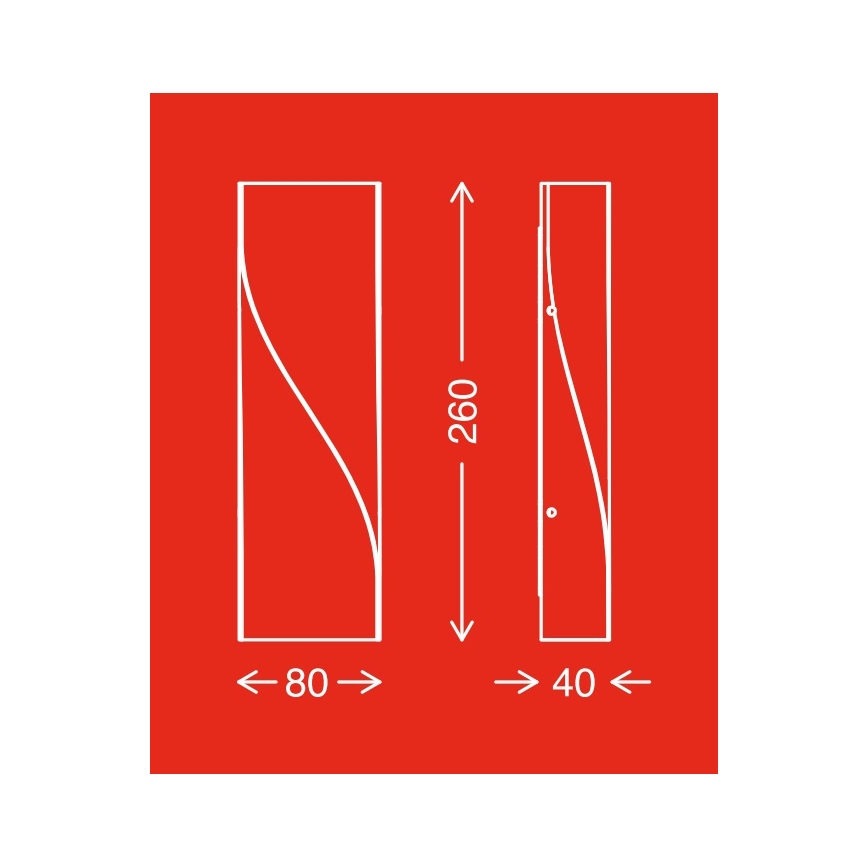Telefunken 312704TF - Επιτοίχιο φωτιστικό εξωτερικού χώρου LED 2xLED/5,5W/230V IP44 ασήμι