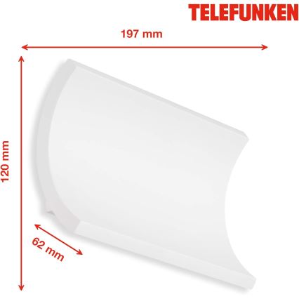 Telefunken 312806TF - Επιτοίχιο φωτιστικό εξωτερικού χώρου LED 2xLED/6W/230V IP44 λευκό