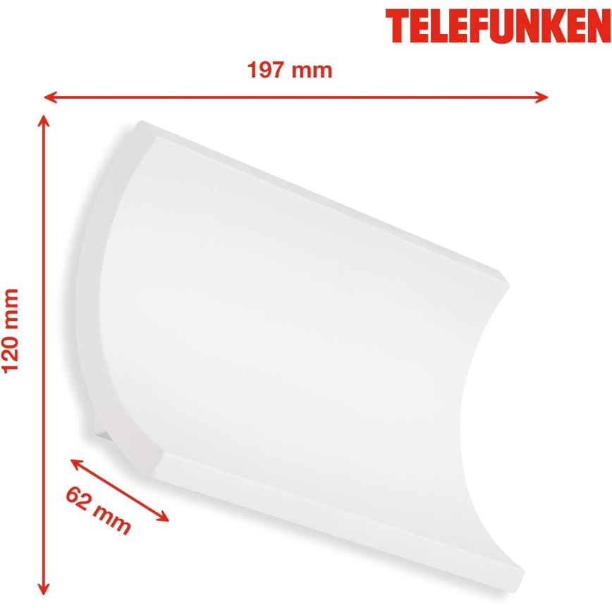 Telefunken 312806TF - Επιτοίχιο φωτιστικό εξωτερικού χώρου LED 2xLED/6W/230V IP44 λευκό