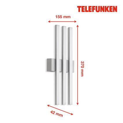 Telefunken 313104TF - Επιτοίχιο φωτιστικό εξωτερικού χώρου LED 3xLED/4W/230V IP44