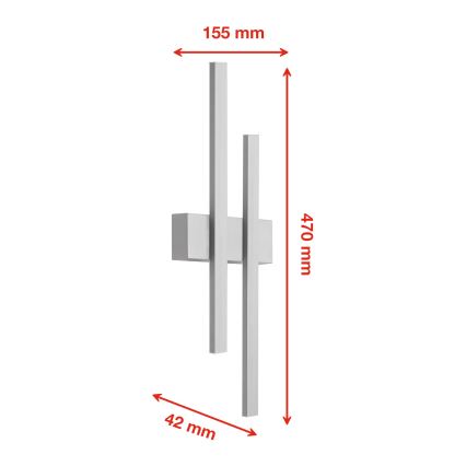 Telefunken 313204TF - Επιτοίχιο φωτιστικό εξωτερικού χώρου LED 2xLED/8W/230V IP44