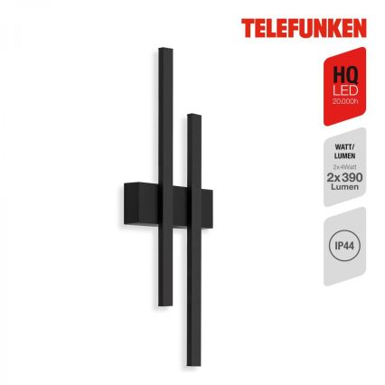 Telefunken 313205TF - Επιτοίχιο εξωτερικό φωτιστικό LED 2xLED/4W/230V 4000K IP44