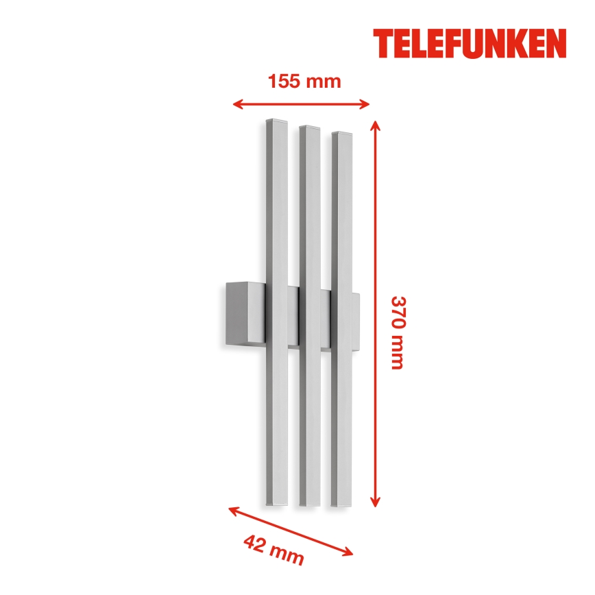 Telefunken 313304TF - Επιτοίχιο φωτιστικό εξωτερικού χώρου LED 3xLED/4W/230V IP44