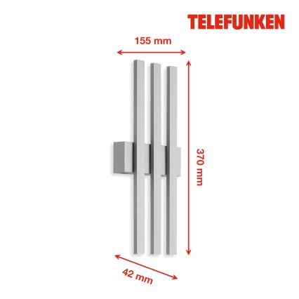 Telefunken 313304TF - Επιτοίχιο φωτιστικό εξωτερικού χώρου LED 3xLED/4W/230V IP44