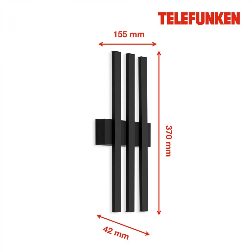 Telefunken 313305TF - Επιτοίχιο φωτιστικό εξωτερικού χώρου LED 3xLED/4W/230V IP44