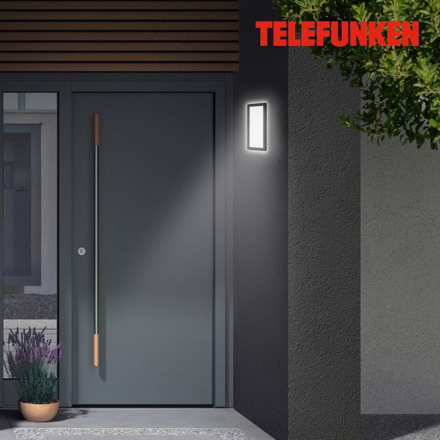 Telefunken 313605TF - Επιτοίχιο φωτιστικό εξωτερικού χώρου LED LED/16W/230V IP44 μαύρο