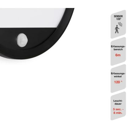 Telefunken 313705TF - Εξωτερικό επιτοίχιο φωτιστικό LED με αισθητήρα LED/15W/230V IP44