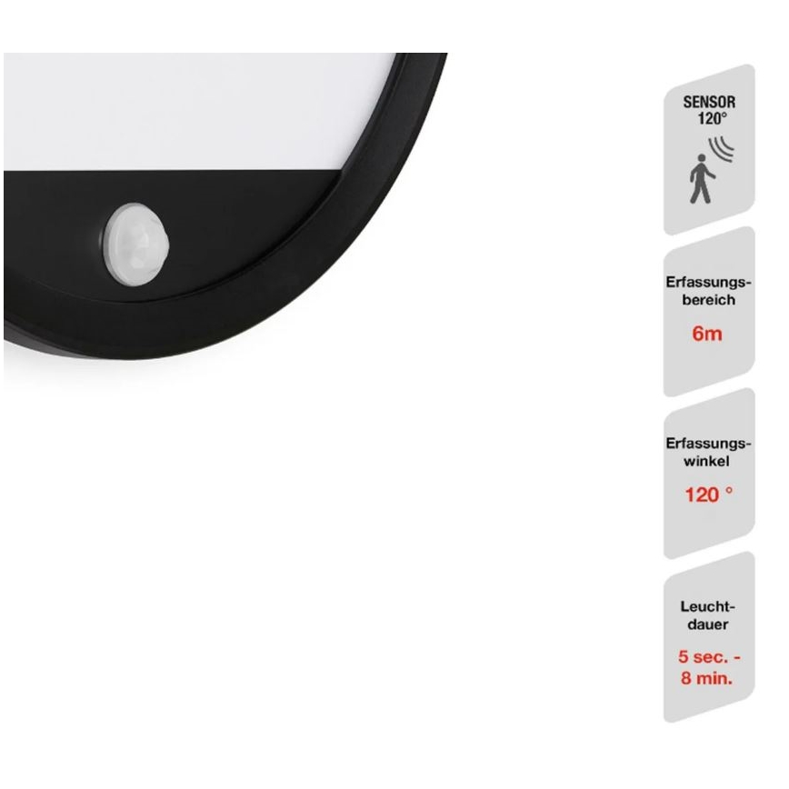 Telefunken 313705TF - Εξωτερικό επιτοίχιο φωτιστικό LED με αισθητήρα LED/15W/230V IP44