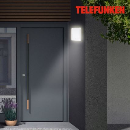 Telefunken 313806TF - Εξωτερικό επιτοίχιο φωτιστικό LED με αισθητήρα LED/15W/230V IP44
