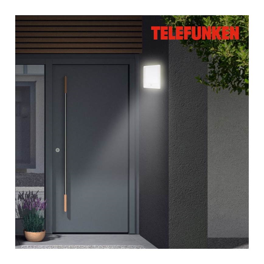 Telefunken 313806TF - Εξωτερικό επιτοίχιο φωτιστικό LED με αισθητήρα LED/15W/230V IP44