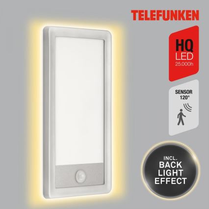 Telefunken 313904TF - LED Φωτιστικό τοίχου εξωτερικού χώρου με αισθητήρα LED/16W/230V IP44