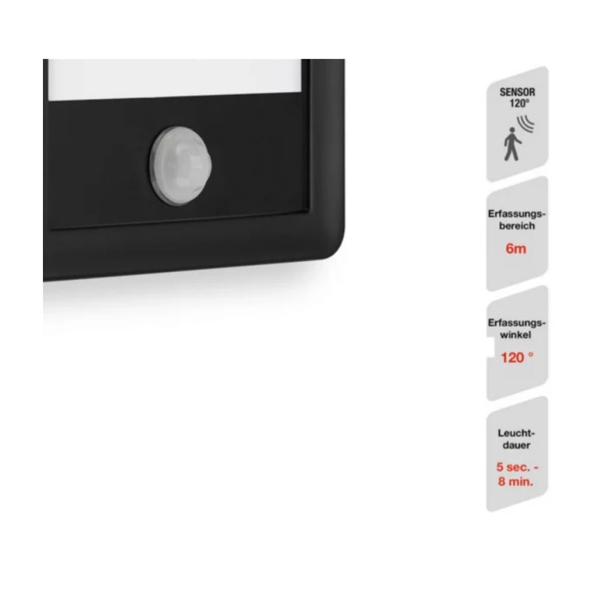 Telefunken 313905TF - LED Φωτιστικό τοίχου εξωτερικού χώρου με αισθητήρα LED/16W/230V IP44