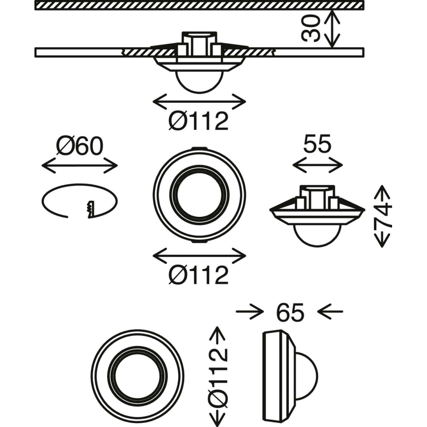 Telefunken 314706TF - Αισθητήρας κίνησης εξωτερικού χώρου 360° IP44 λευκό