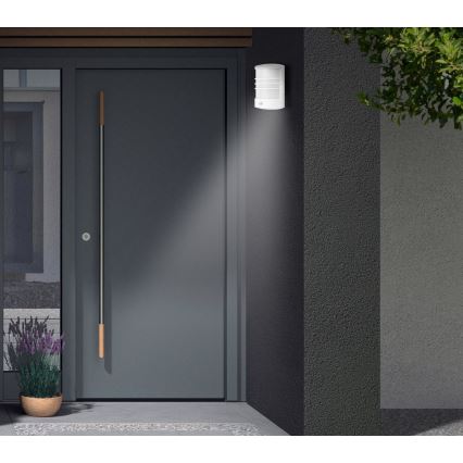 Telefunken 315506TF - Επιτοίχιο LED φωτιστικό εξωτερικού χώρου με αισθητήρα LED/12W/230V IP44 λευκό