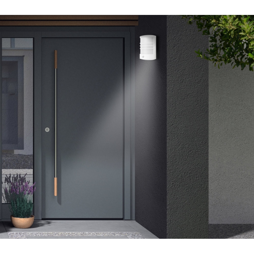 Telefunken 315506TF - Επιτοίχιο LED φωτιστικό εξωτερικού χώρου με αισθητήρα LED/12W/230V IP44 λευκό