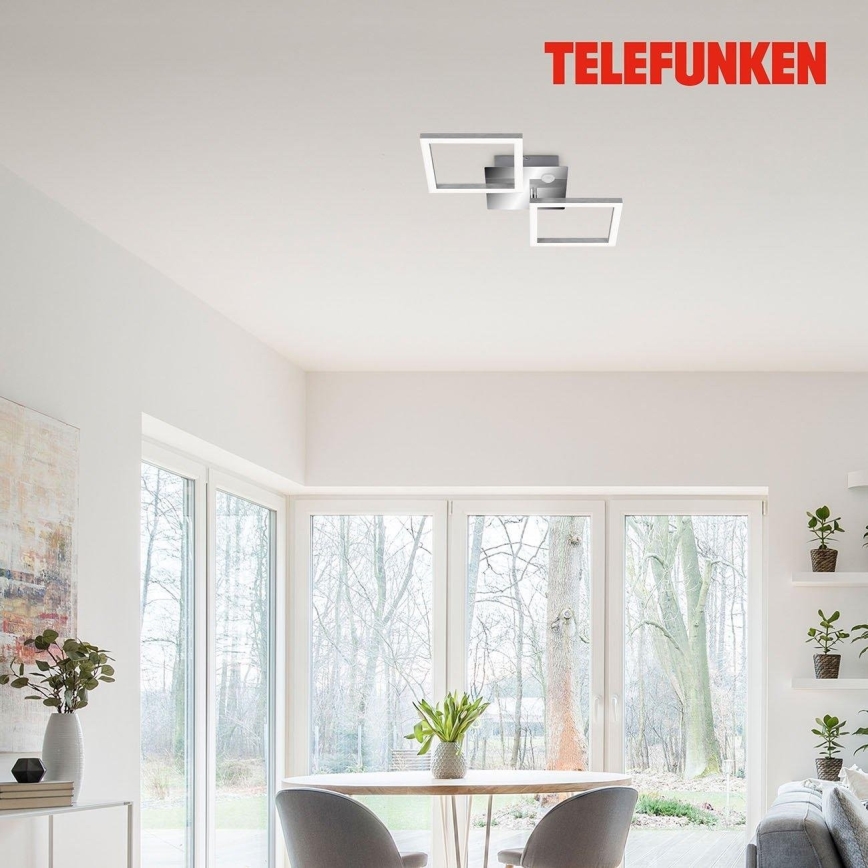 Telefunken 318508TF - Φωτιστικό οροφής LED με αισθητήρα FRAME LED/12W/230V 3000K ματ χρώμιο