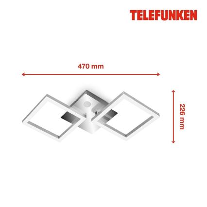 Telefunken 318508TF - Φωτιστικό οροφής LED με αισθητήρα FRAME LED/12W/230V 3000K ματ χρώμιο
