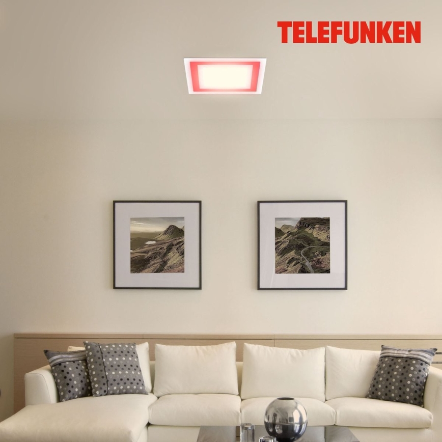 Telefunken 318806TF - LED RGBW Dimmable φωτιστικό οροφής LED/24W/230V 3000-6500K + τηλεχειριστήριο