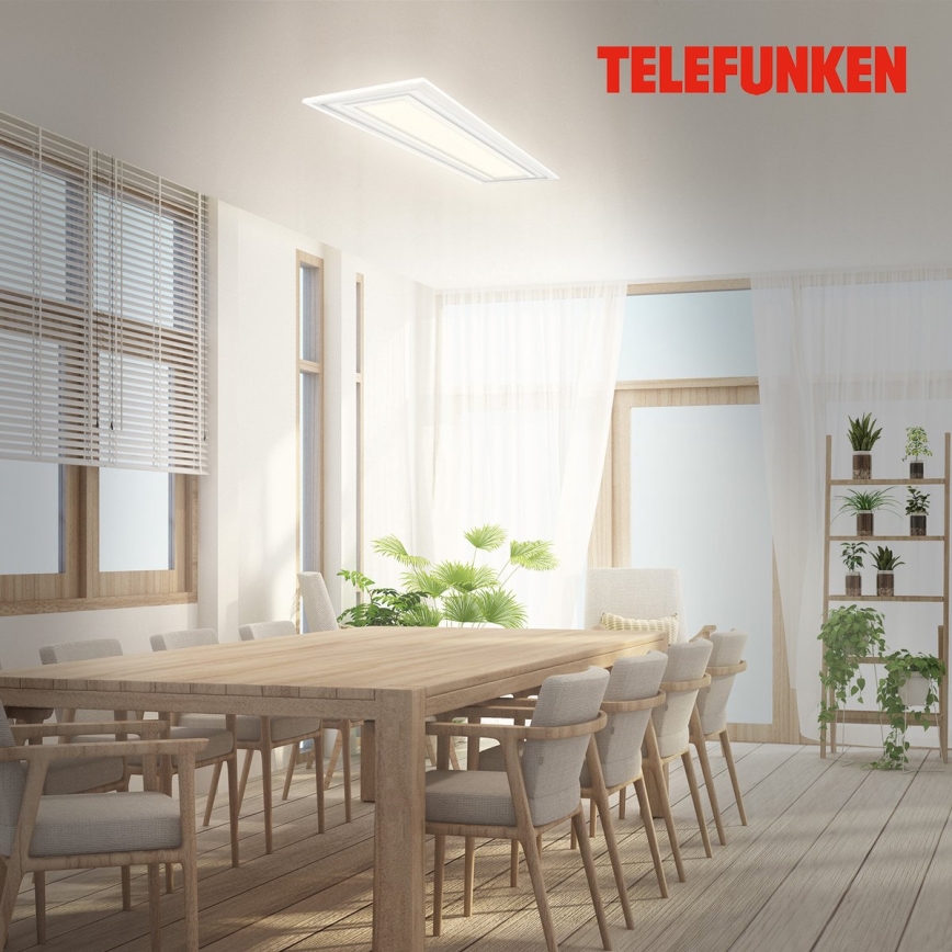Telefunken 318906TF - LED RGBW Ρυθμιζόμενο φωτιστικό οροφής LED/24W/230V 3000-6500K 25x100 cm + τηλεχειριστήριο
