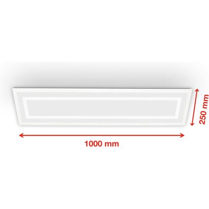 Telefunken 318906TF - LED RGBW Ρυθμιζόμενο φωτιστικό οροφής LED/24W/230V 3000-6500K 25x100 cm + τηλεχειριστήριο