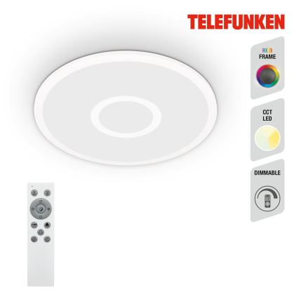 Telefunken 319306TF - LED RGBW Φωτιστικό dimming LED/22W/230V 2700-6500K + τηλεχειριστήριο