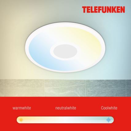 Telefunken 319306TF - LED RGBW Φωτιστικό dimming LED/22W/230V 2700-6500K + τηλεχειριστήριο