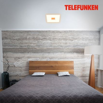 Telefunken 319406TF - RGBW Φωτιστικό οροφής dimming LED/24W/230V 2700-6500K λευκό + τηλεχειριστήριο