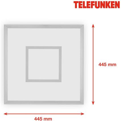Telefunken 319704TF - LED RGB dimmable φωτιστικό οροφής LED/24W/230V 3000-6500K + τηλεχειριστήριο
