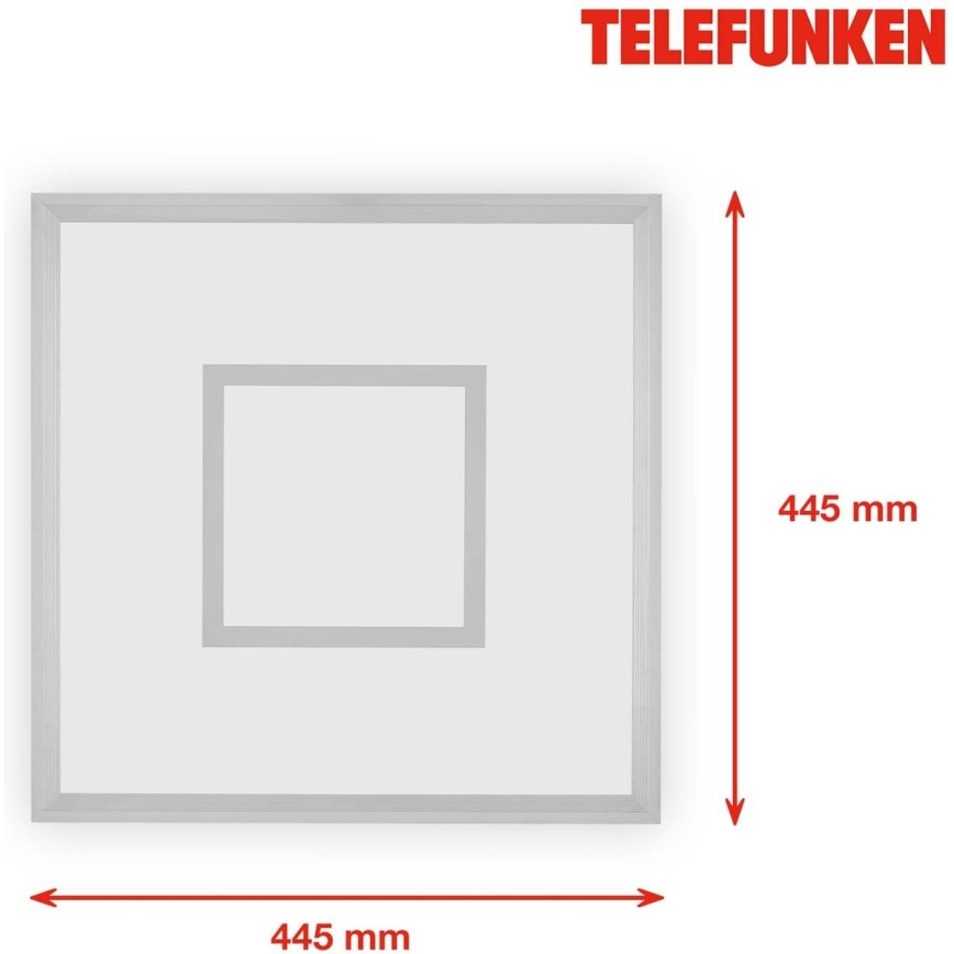 Telefunken 319704TF - LED RGB dimmable φωτιστικό οροφής LED/24W/230V 3000-6500K + τηλεχειριστήριο