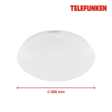 Telefunken 601206TF - Φωτιστικό οροφής μπάνιου LED με αισθητήρα LED/15W/230V IP44 διάμετρος 28 cm