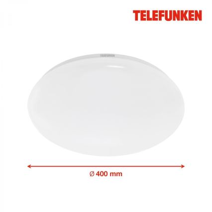 Telefunken 601306TF - Φωτιστικό οροφής μπάνιου LED με αισθητήρα LED/20W/230V IP44 διάμετρος 40 cm