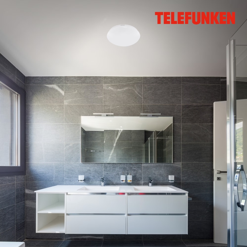 Telefunken 602006TF - Φωτιστικό οροφής μπάνιου LED με αισθητήρα LED/15W/230V IP44 4000K