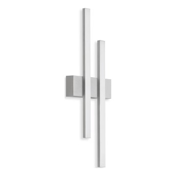 Telefunken - LED επιτοίχιο φωτιστικό εξωτερικού χώρου 2xLED/4W/230V IP44 ασημί