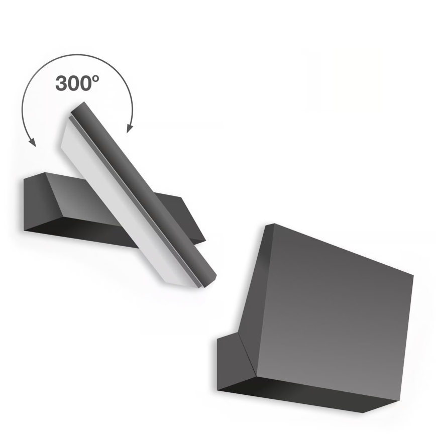 Telefunken - Επιτοίχιο φωτιστικό εξωτερικού χώρου LED/10W/230V IP44 μαύρο